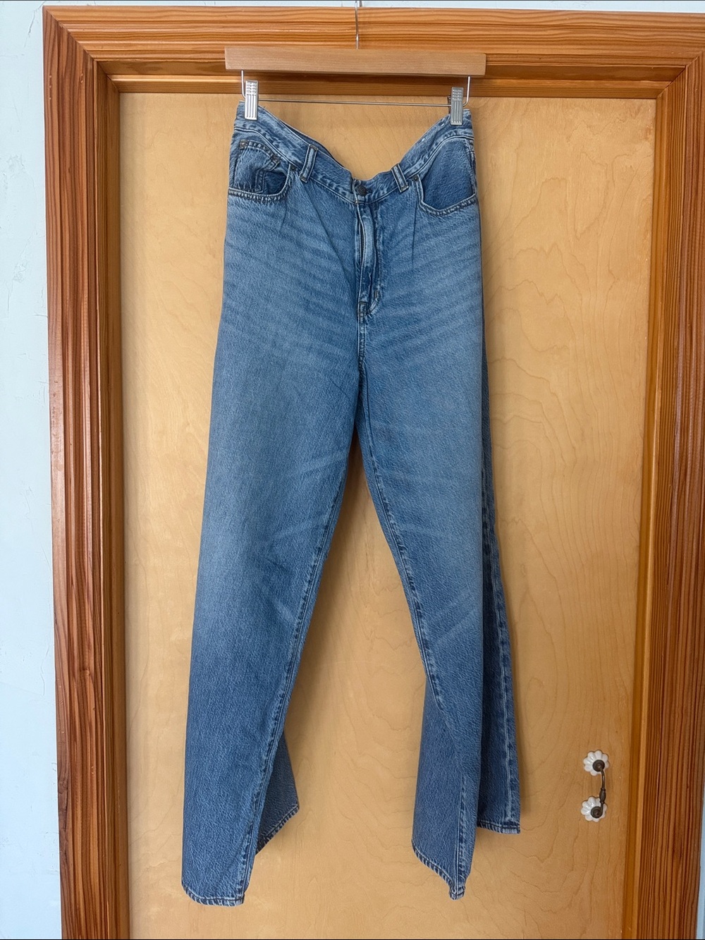 Madewell Light Blue Medium-Rise Wide Leg Jeans
